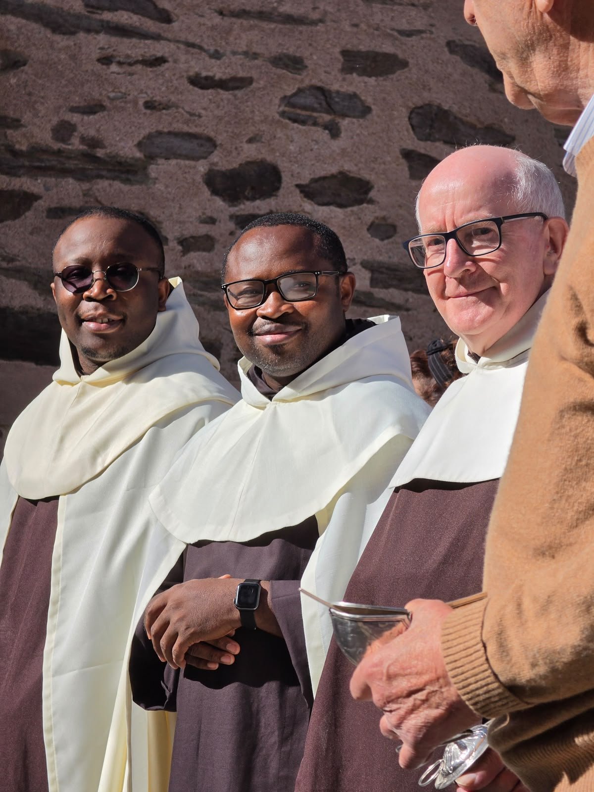 Carmelite friars in their white mantles