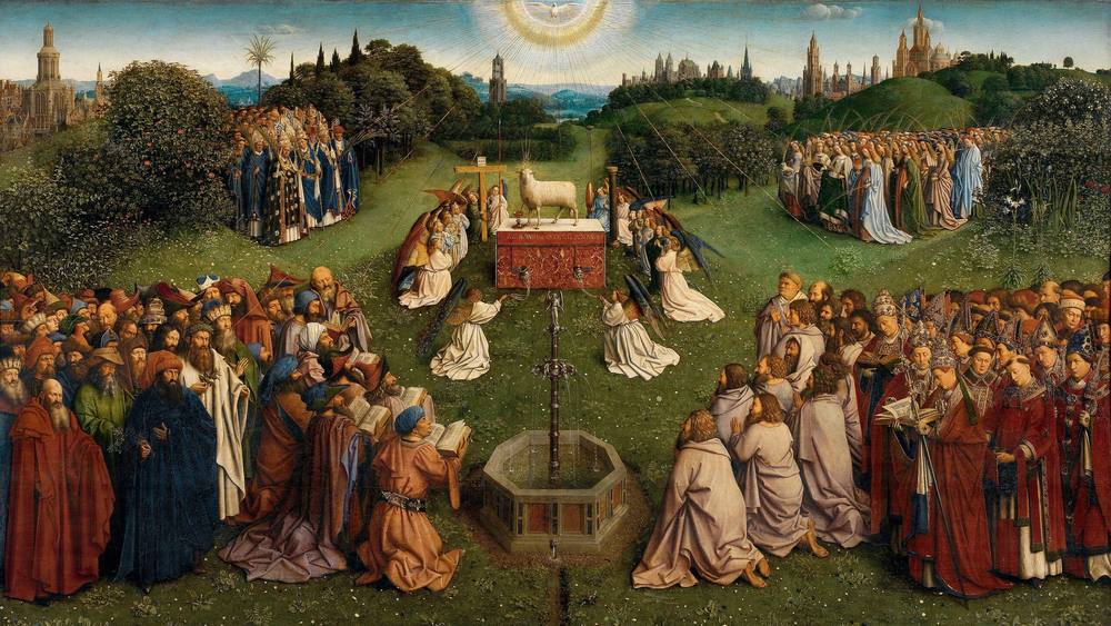 The Adoration of the Mystic Lamb from the Ghent Altarpiece